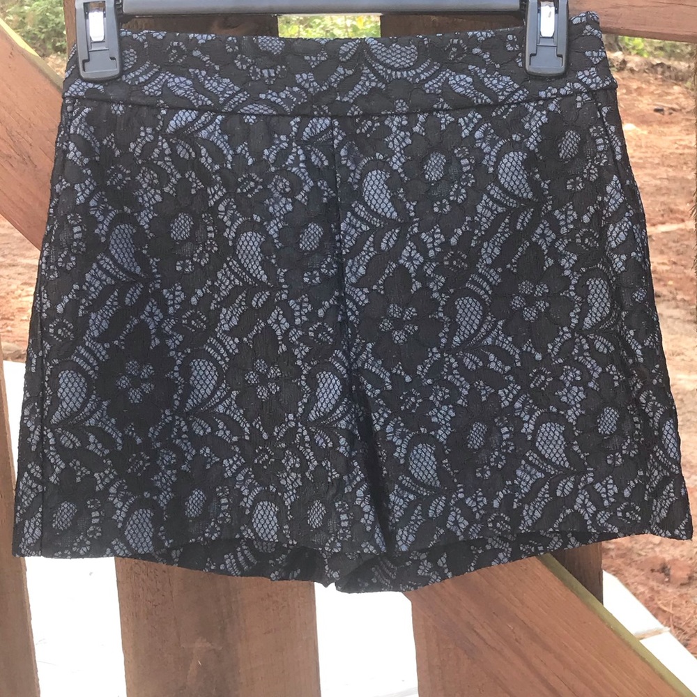 Black and Blue-Gray Shorts